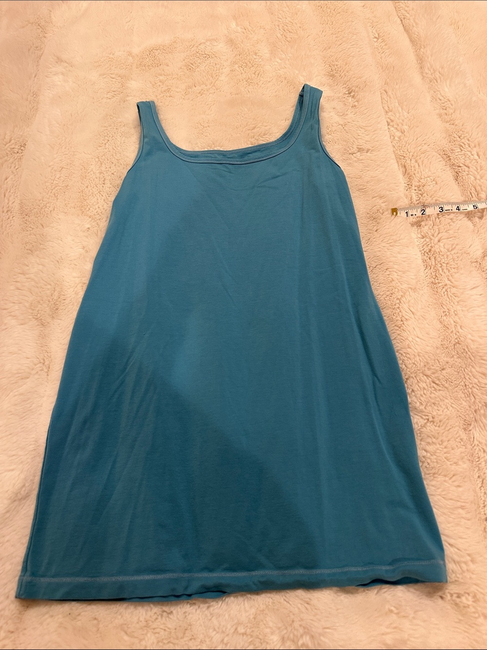 Peruvian Connection Teal Jersey Scoop-Neck Tank
